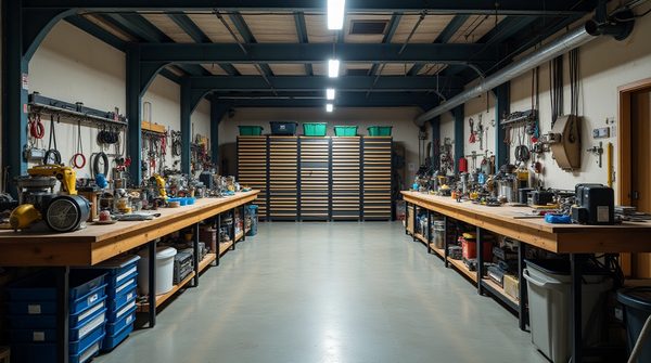 Optimisation de l'espace en atelier et entrepôt grâce au bac à bec : solutions de rangement et stockage multifonctions