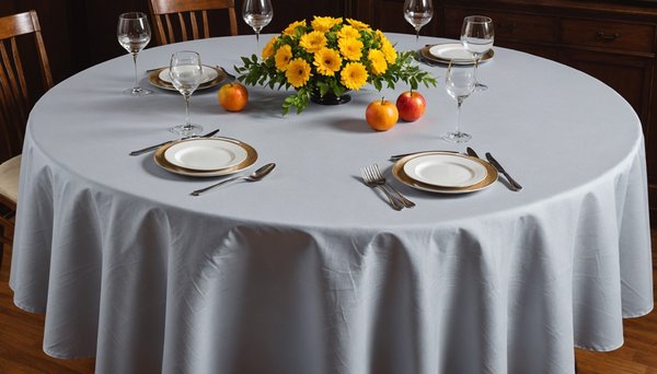Nappe ronde enduite personnalisée : élégance sur mesure
